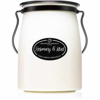 Milkhouse Candle Co. Creamery Rosemary & Mint lumânare parfumată Butter Jar