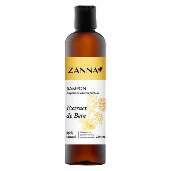 Sampon Impotriva Caderii Parului cu Extract de Bere Zanna, 250 ml