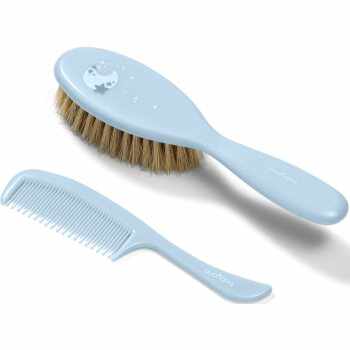 BabyOno Take Care Hairbrush and Comb III set Blue (pentru nou-nascuti si copii)
