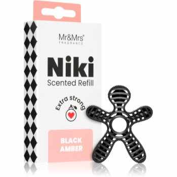 Mr & Mrs Fragrance Niki Black Amber parfum pentru masina Refil