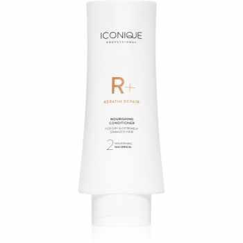 ICONIQUE Professional R+ Keratin repair Nourishing conditioner balsam regenerant cu keratina pentru păr uscat și deteriorat