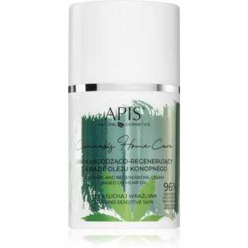 Apis Natural Cosmetics Cannabis Home Care crema hidratanta usoara pentru piele uscata spre sensibila