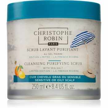 Christophe Robin Cleansing Purifying Scrub with Sea Salt La French Riviera sampon pentru curatare cu efect exfoliant