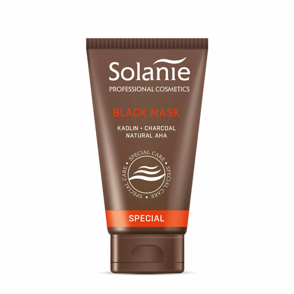 Solanie Special - Masca neagra cu carbune activ si AHA 75ml