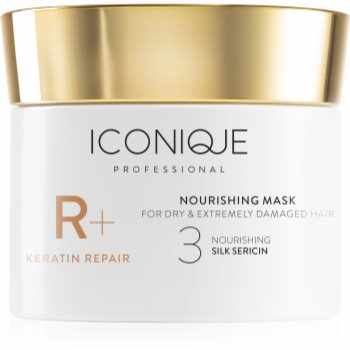 ICONIQUE Professional R+ Keratin repair Nourishing mask masca regeneratoare pentru păr uscat și deteriorat