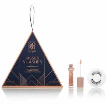 SOSU Cosmetics Limited Edition Kisses & Lashes set cadou Peach Lust