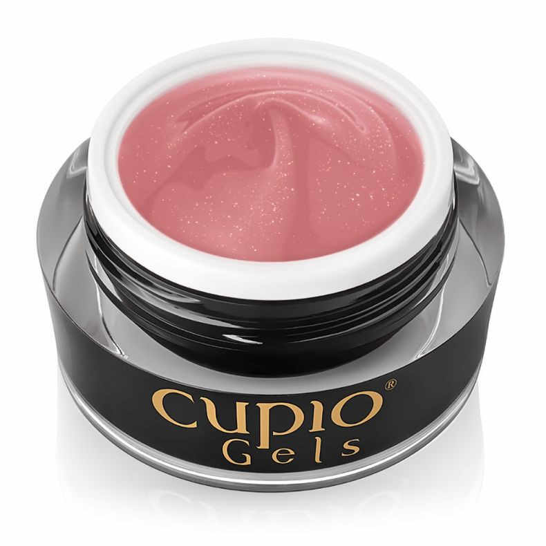 Cupio Gel pentru tehnica fara pilire - Make-Up Fiber Shimmer Rose 50ml