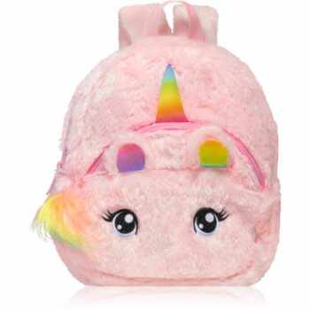 BrushArt KIDS Fluffy unicorn backpack Small rucsac pentru copii
