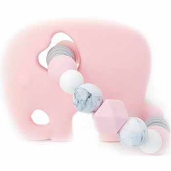 KidPro Teether Elephant Pink jucărie pentru dentiție