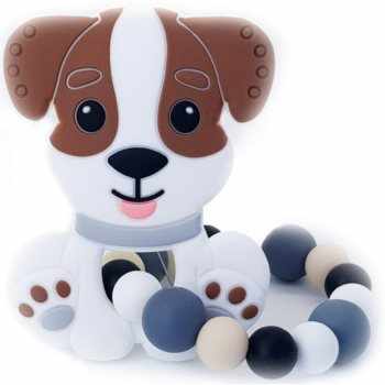 KidPro Teether Puppy Brown jucărie pentru dentiție