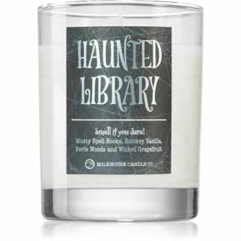 Milkhouse Candle Co. Halloween Haunted Library lumânare parfumată