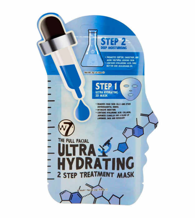 Masca tratament pentru hidratare intensa W7 Ultra Hydrating 2 Step Face Mask, 23 g + 3 g