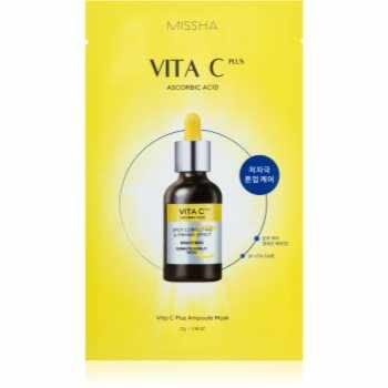 Missha Vita C Plus mască textilă iluminatoare cu vitamina C