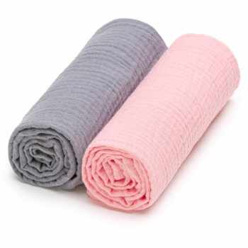 T-TOMI Muslin Diapers Grey + Pink scutece textile