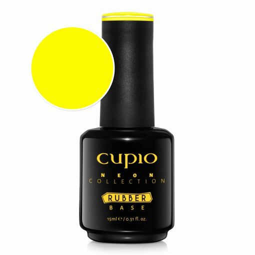Cupio Rubber Base Neon Collection - Electric Lemon 15ml