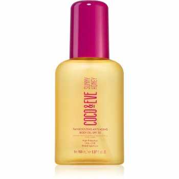Coco & Eve Sunny Honey Tan Boosting Anti-Aging Body Oil SPF 30 ulei protector pentru accelerarea bronzului piele anti-imbatranire