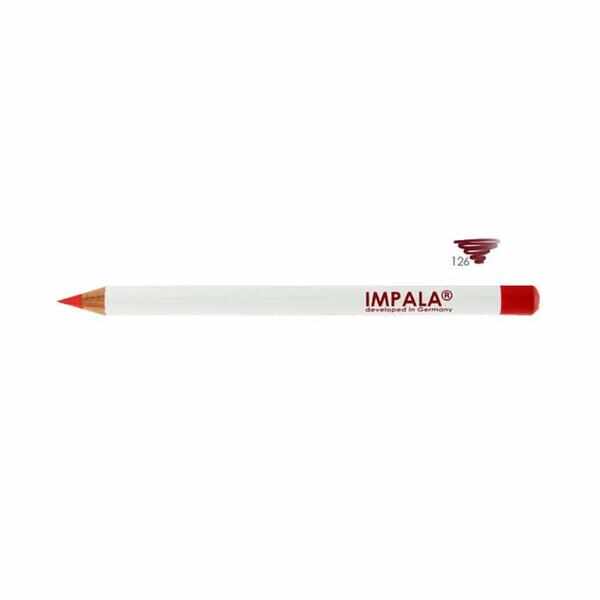 Creion pentru Conturul buzelor Rezistent la Apa, Nuanta 126 Dark Wine, Impala, 1.14 g