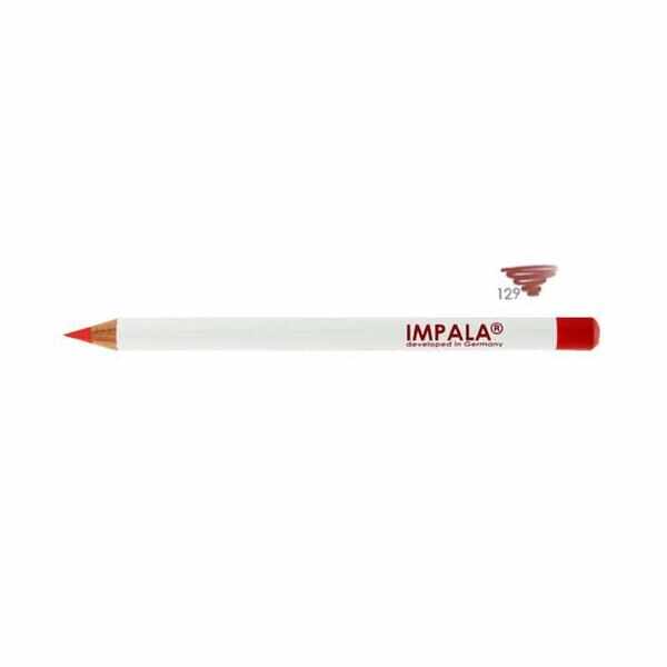 Creion pentru Conturul buzelor Rezistent la Apa, Nuanta 129 Caramel, Impala, 1.14 g