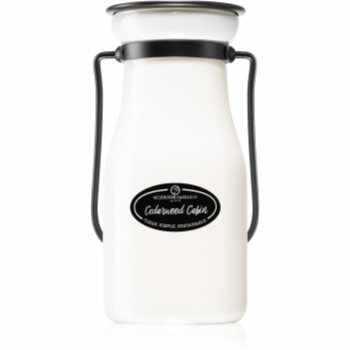 Milkhouse Candle Co. Creamery Cedarwood Cabin lumânare parfumată Milkbottle