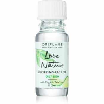 Oriflame Love Nature Organic Tea Tree & Lime ulei de curatare pentru ten acneic