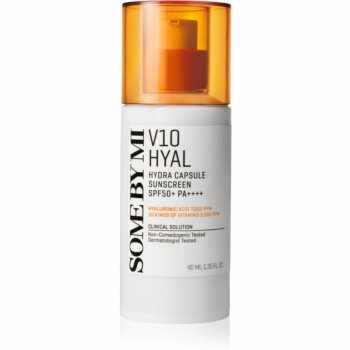 Some By Mi V10 Hyal Hydra Capsule Sunscreen cremă protectoare pentru piele sensibilă și intolerantă SPF 50+