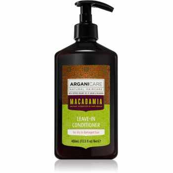 Arganicare Macadamia Leave-In Conditioner balsam (nu necesita clatire) pentru păr uscat și deteriorat