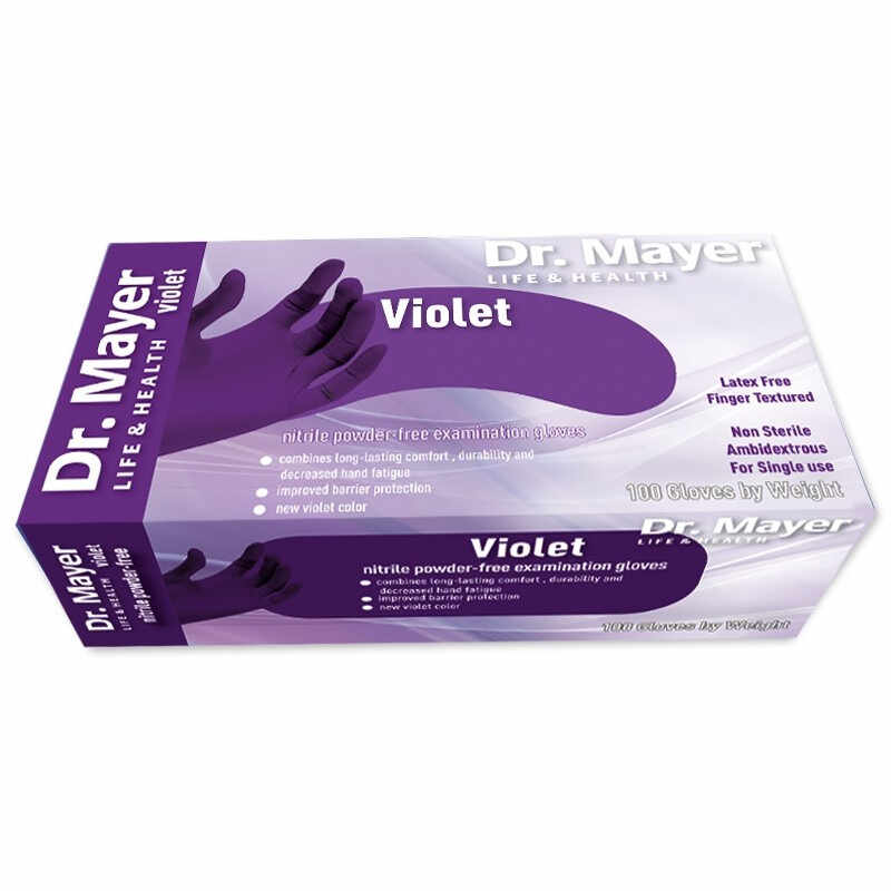 Dr. Mayer Manusi nitril nepudrate violet 100buc - L