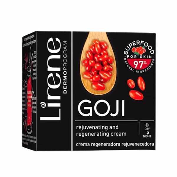 Crema Regeneratoare Zi si Noapte cu Goji - Lirene Dermo Program Super Food For Skin, 50 ml