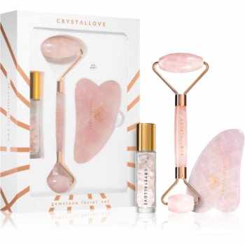 Crystallove Rose Quartz Beauty Set set pentru îngrijirea pielii