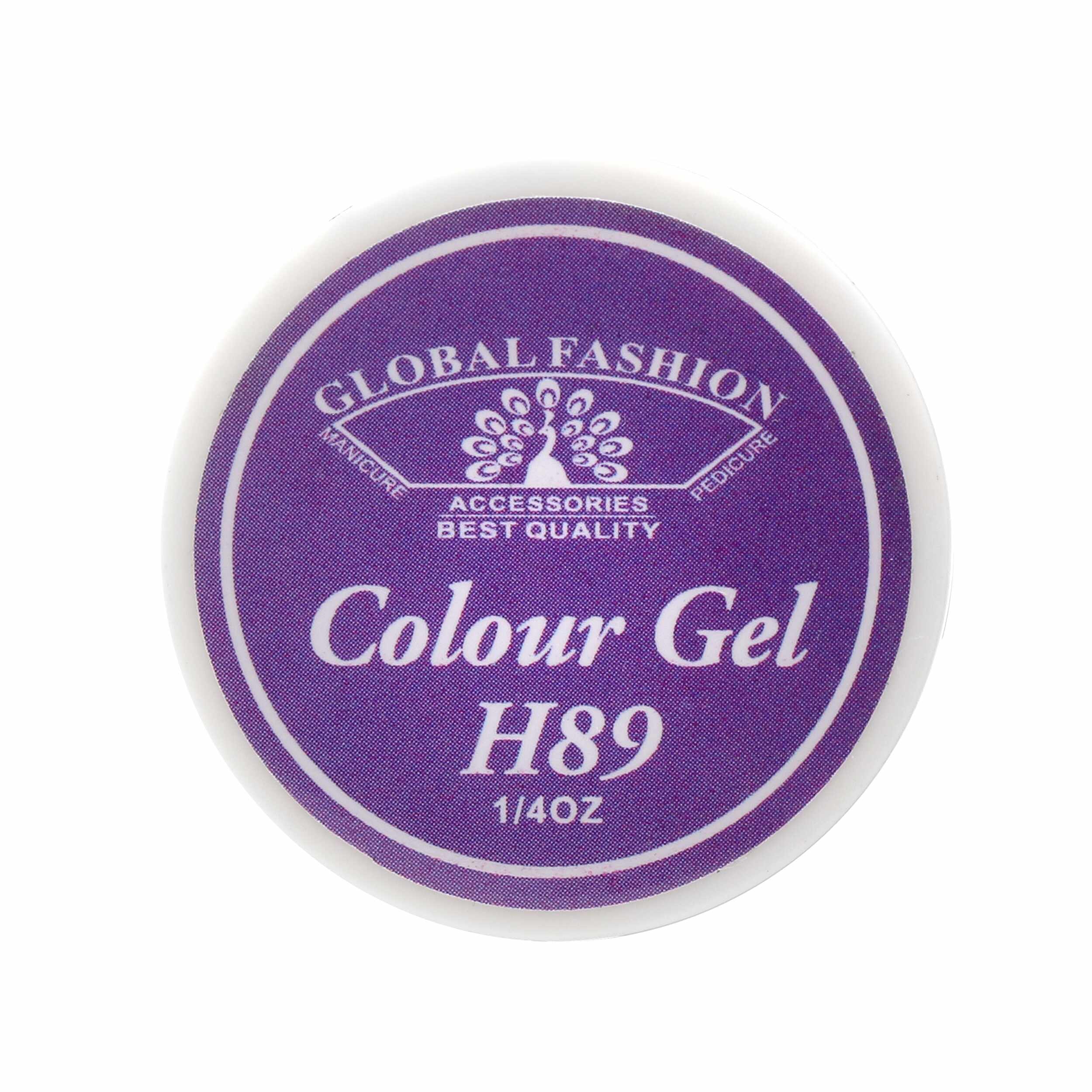 Gel Color Unghii, Vopsea de Arta Global Fashion, Seria Noble Purple H89, 5g