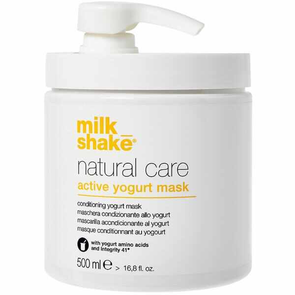 Masca - Balsam pentru Par Normal, Vopsit sau Uscat - Milk Shake Natural Care Active Yogurt Mask, 500 ml