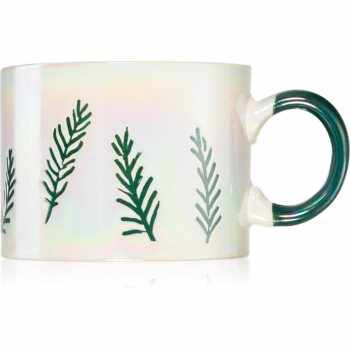 Paddywax Cypress & Fir Ceramic Mug White lumânare parfumată