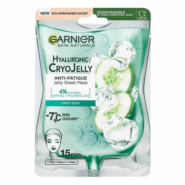 Masca servetel hidratanta cu efect racoritor Skin Naturals Cryo Jelly, Garnier, 27 g