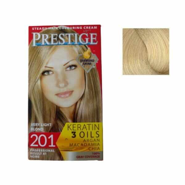 SHORT LIFE - Vopsea pentru Par Rosa Impex Prestige, nuanta 201 Very Light Blonde