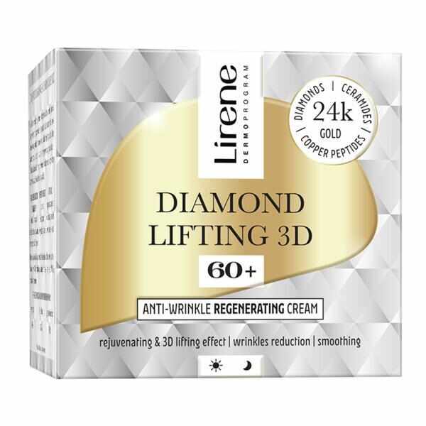 Crema regeneratoare anti-rid 60+, pentru zi si noapte Lirene Diamond Lifting 3D, 50ml