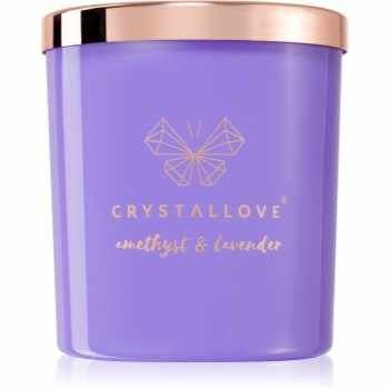 Crystallove Crystalized Scented Candle Amethyst & Lavender lumânare parfumată