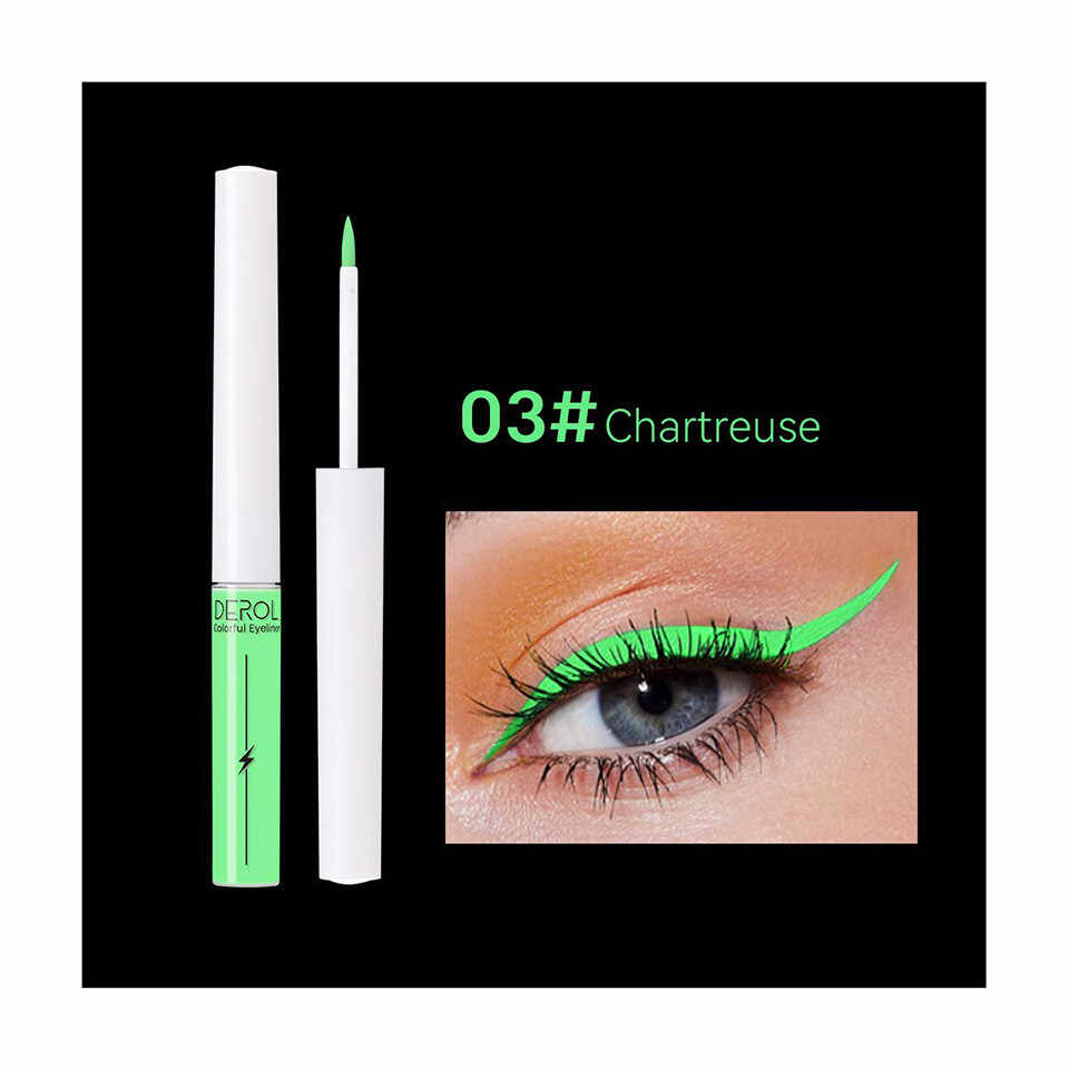 Eyeliner Lichid Colorat Derol Linear Lighting #03 Chartreuse