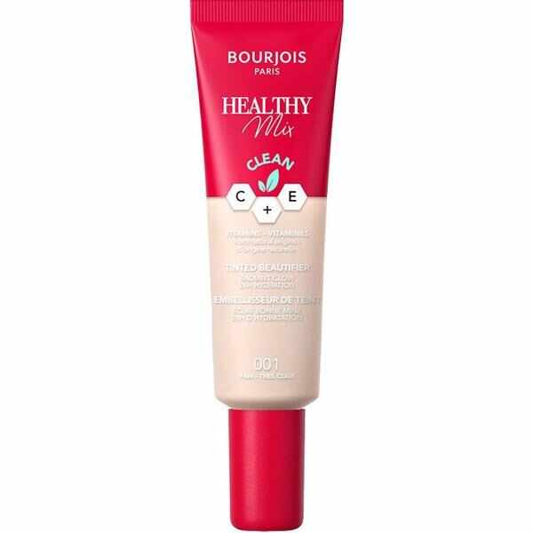 Fond de Ten Lichid - Bourjois Paris Healthy Mix Tinted Beautifier Radiant Glow 24h Hydration, nuanta 001 Fair, 30 ml
