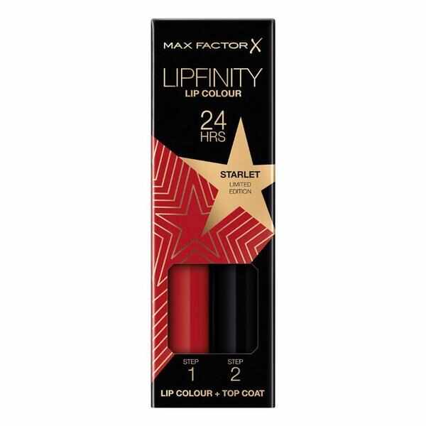 Ruj de Buze Lichid - Max Factor Lipfinity, Lip Colour + Top Coat, nuanta 088 Starlet, 1 pachet
