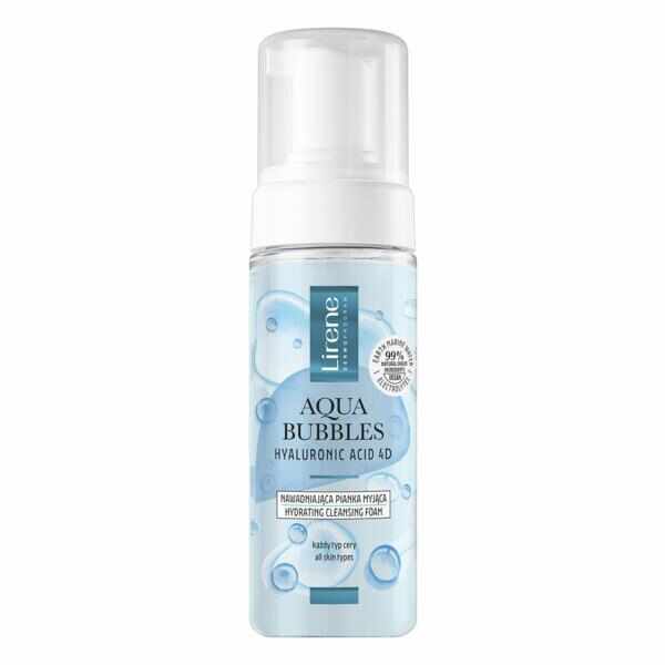 Spuma pentru curatare faciala cu acid hialuronic Lirene Aqua Bubbles, 150ml