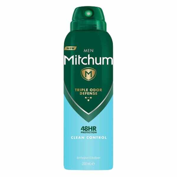 Deodorant Antiperspirant Spray - Mitchum Clean Control Men Deodorant Spray 48hr, 200 ml