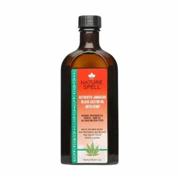 Ulei Natural de Ricin Negru si Canepa - Nature Spell Authentic Jamaican Black Castor Oil with Hemp for Hair & Skin, 150ml