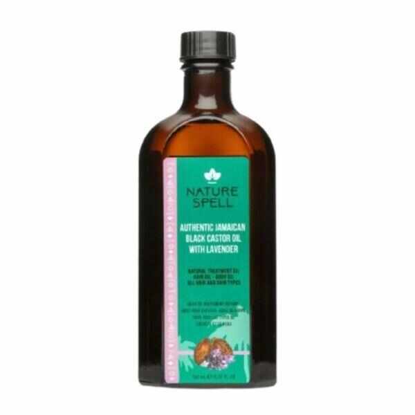 Ulei Natural de Ricin Negru si Lavanda - Nature Spell Authentic Jamaican Black Castor Oil with Lavander for Hair & Skin, 150ml