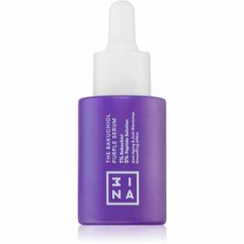 3INA The Bakuchiol Purple Serum serum cu efect de iluminare pentru protectia tenului