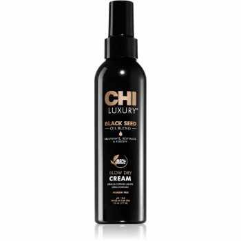 CHI Luxury Black Seed Oil Blow Dry Cream cremă hrănitoare și termo-protectoare pentru netezirea parului
