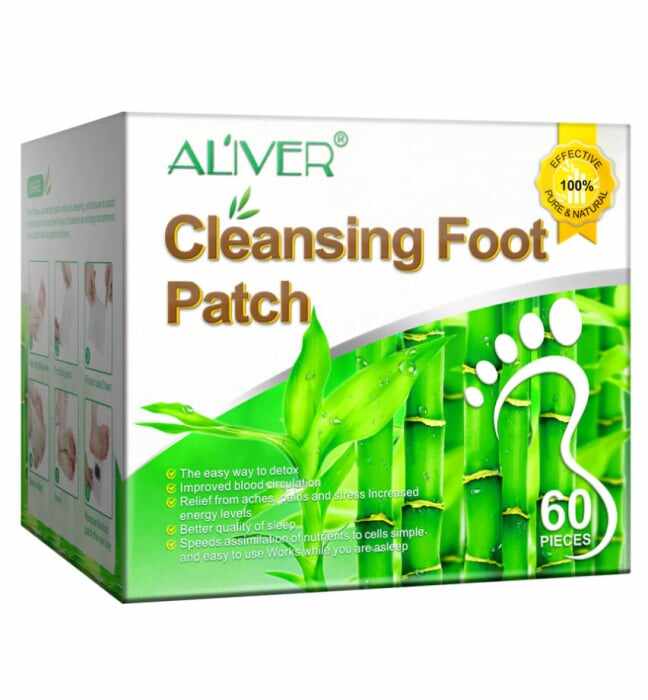 Set Plasturi Detoxifiere 60 bucati Aliver Detox Foot Patch, 100% Natural Pur