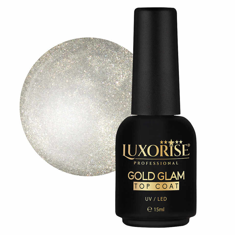 Gold Glam Top Coat LUXORISE, 15ml