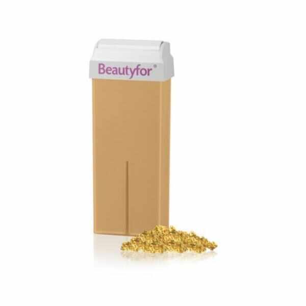 Ceara Epilatoare Roll-On de Unica Folosinta - Beautyfor Wax Roll-On Cartridge, Micromica Gold, 100ml