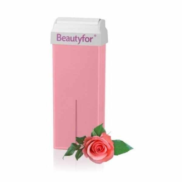 Ceara Epilatoare Roll-On de Unica Folosinta - Beautyfor Wax Roll-On Cartridge, Pink Titanium, 100ml