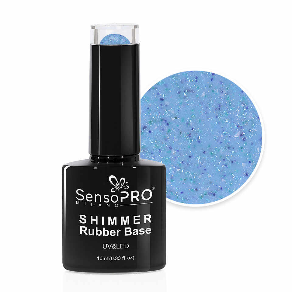Shimmer Rubber Base SensoPRO Milano - #52 Spoty Sky, 10ml
